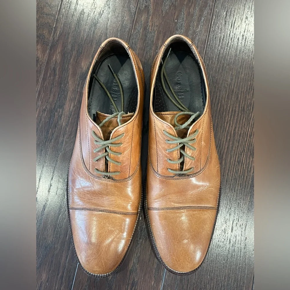 Cole Haan Men Brown British Tan Williams Cap Toe Oxford Business  Size 11.5 M
